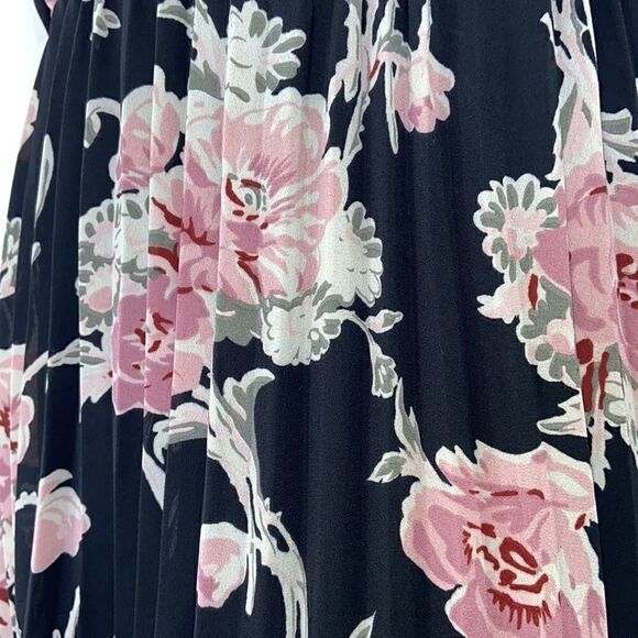 Leith  Dress For Nordstrom Blush Roses Pleated Maxi Dress Med Excellent - Picture 5 of 8
